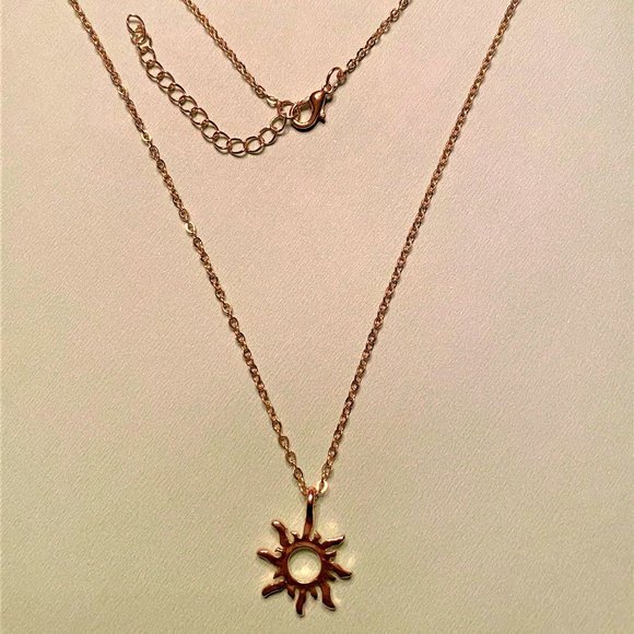 3 for $35 New Gold Sun Pendant Necklace - Picture 3 of 3